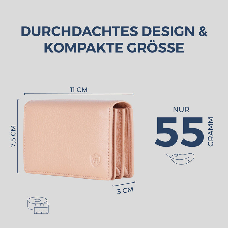 Visitenkartenetui mit RFID-Schutz & 4 Kartenfächer (Genarbt)