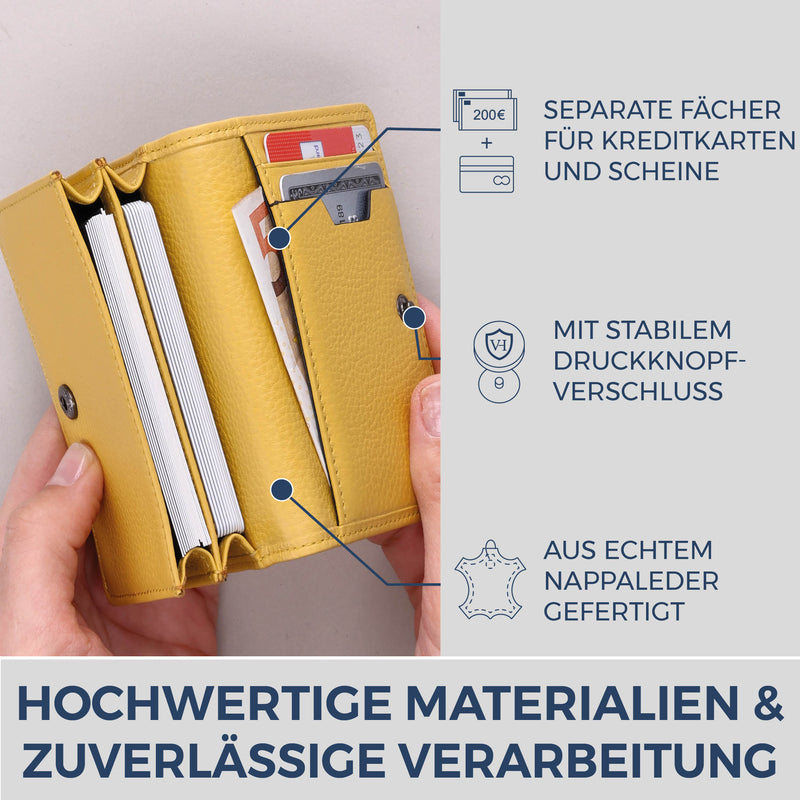 Visitenkartenetui mit RFID-Schutz & 4 Kartenfächer (Genarbt)