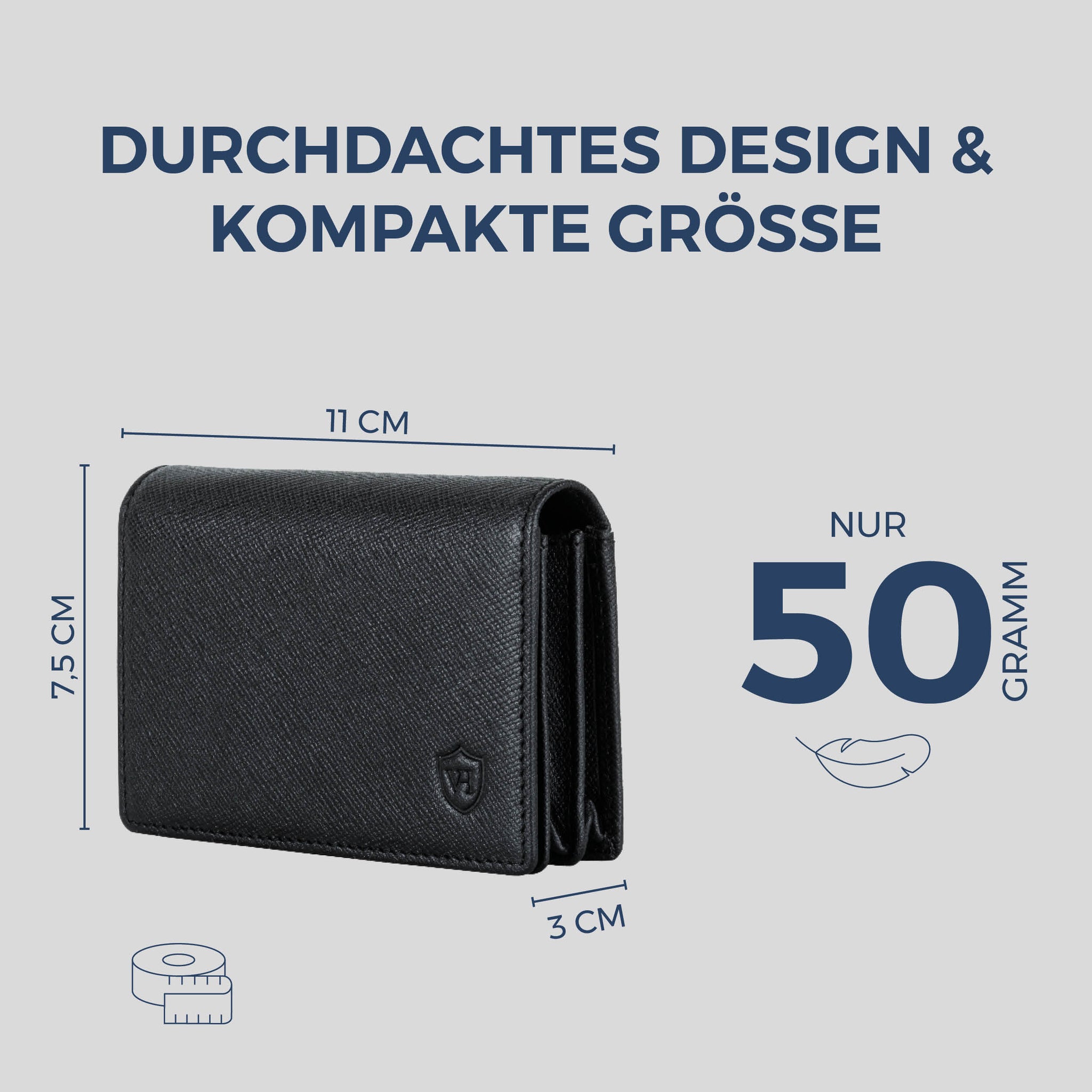 Visitenkartenetui mit RFID-Schutz & 4 Kartenfächer (Saffiano)