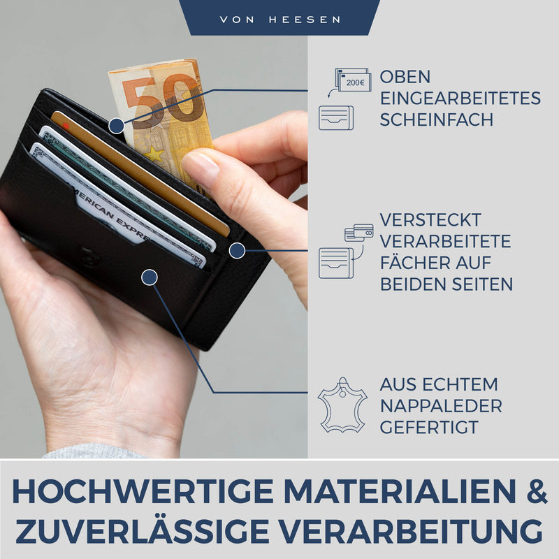 Kartenetui mit RFID-Schutz und 9 Kartenfächer