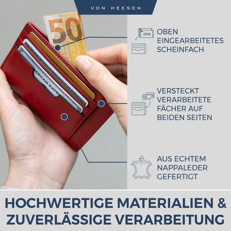 Kartenetui mit RFID-Schutz und 9 Kartenfächer