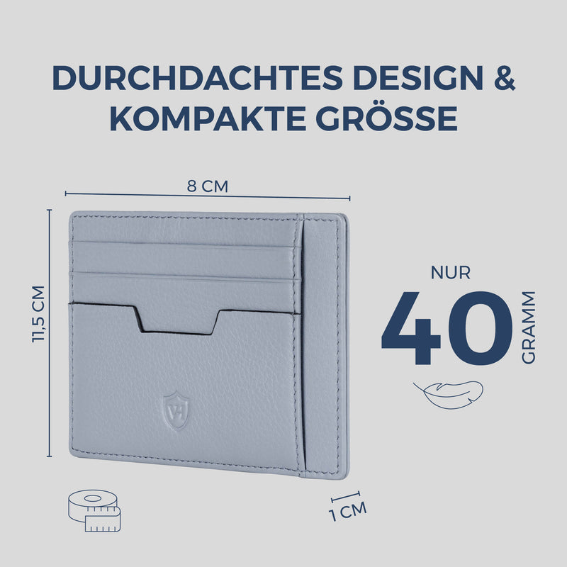 Kartenetui mit RFID-Schutz & 8 Kartenfächer (Genarbt)