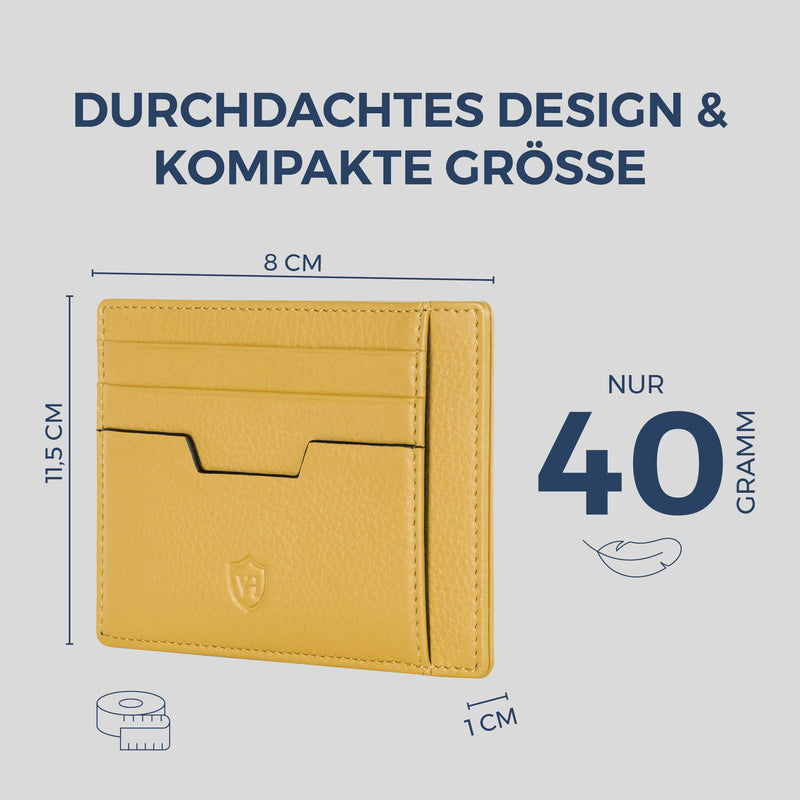 Kartenetui mit RFID-Schutz & 8 Kartenfächer (Genarbt)
