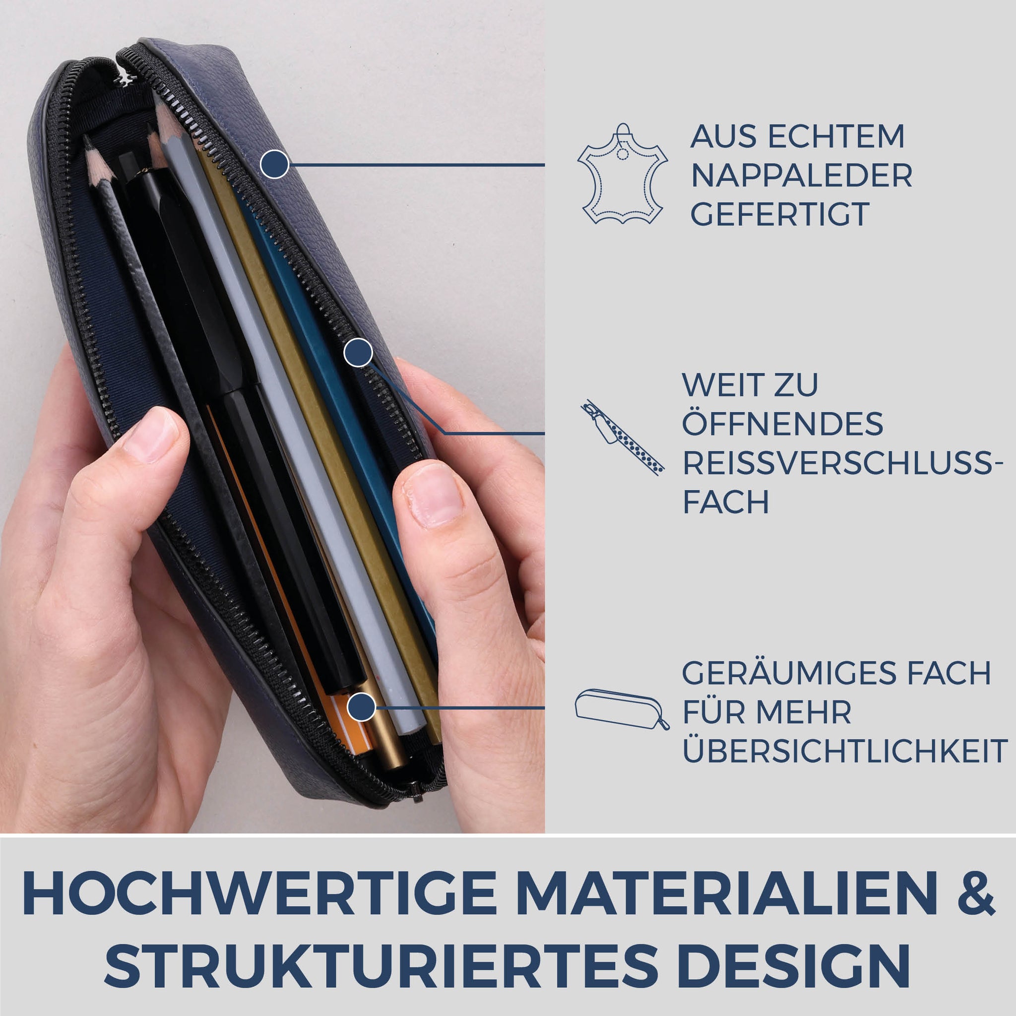 Federmäppchen Stifteetui (Genarbt)