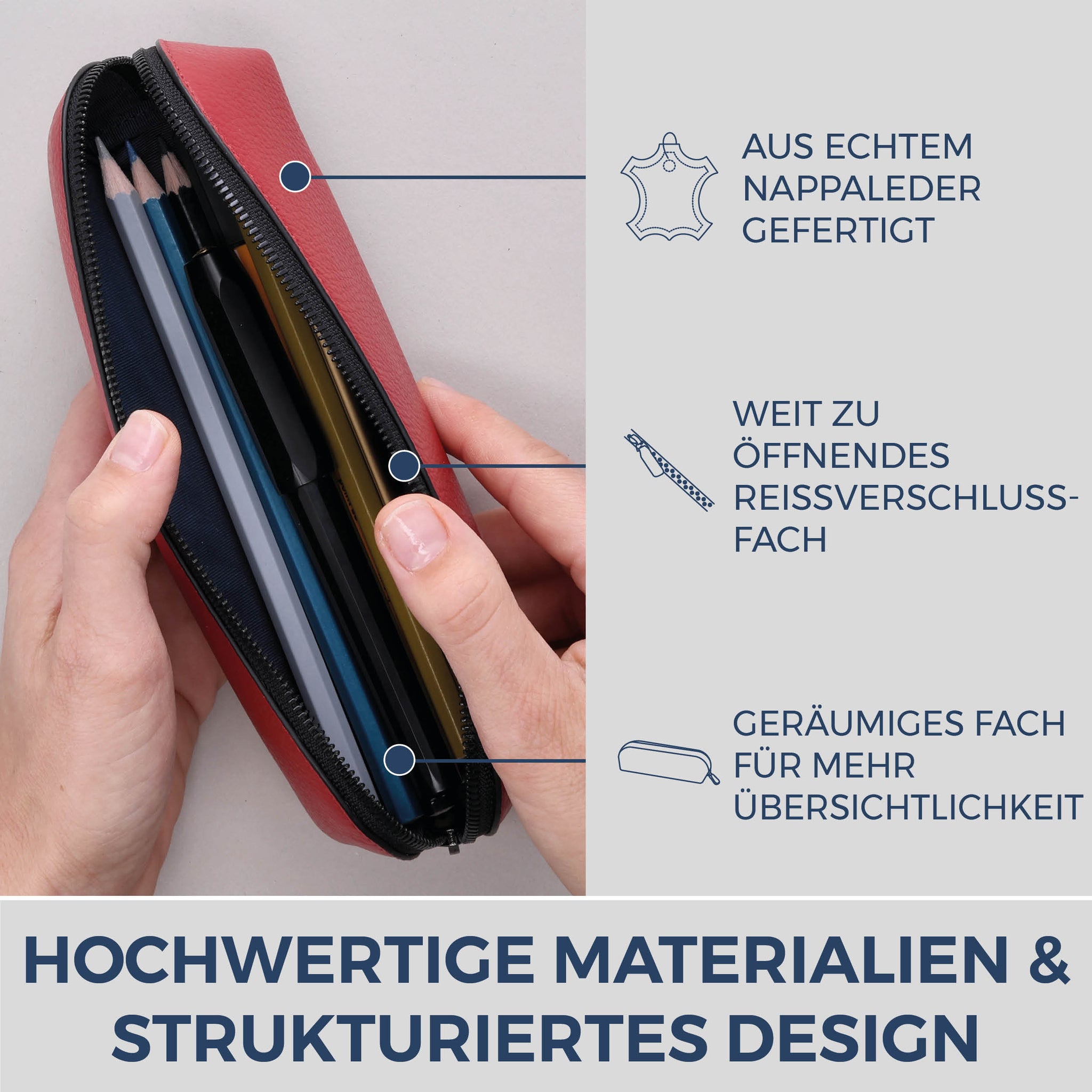 Federmäppchen Stifteetui (Genarbt)