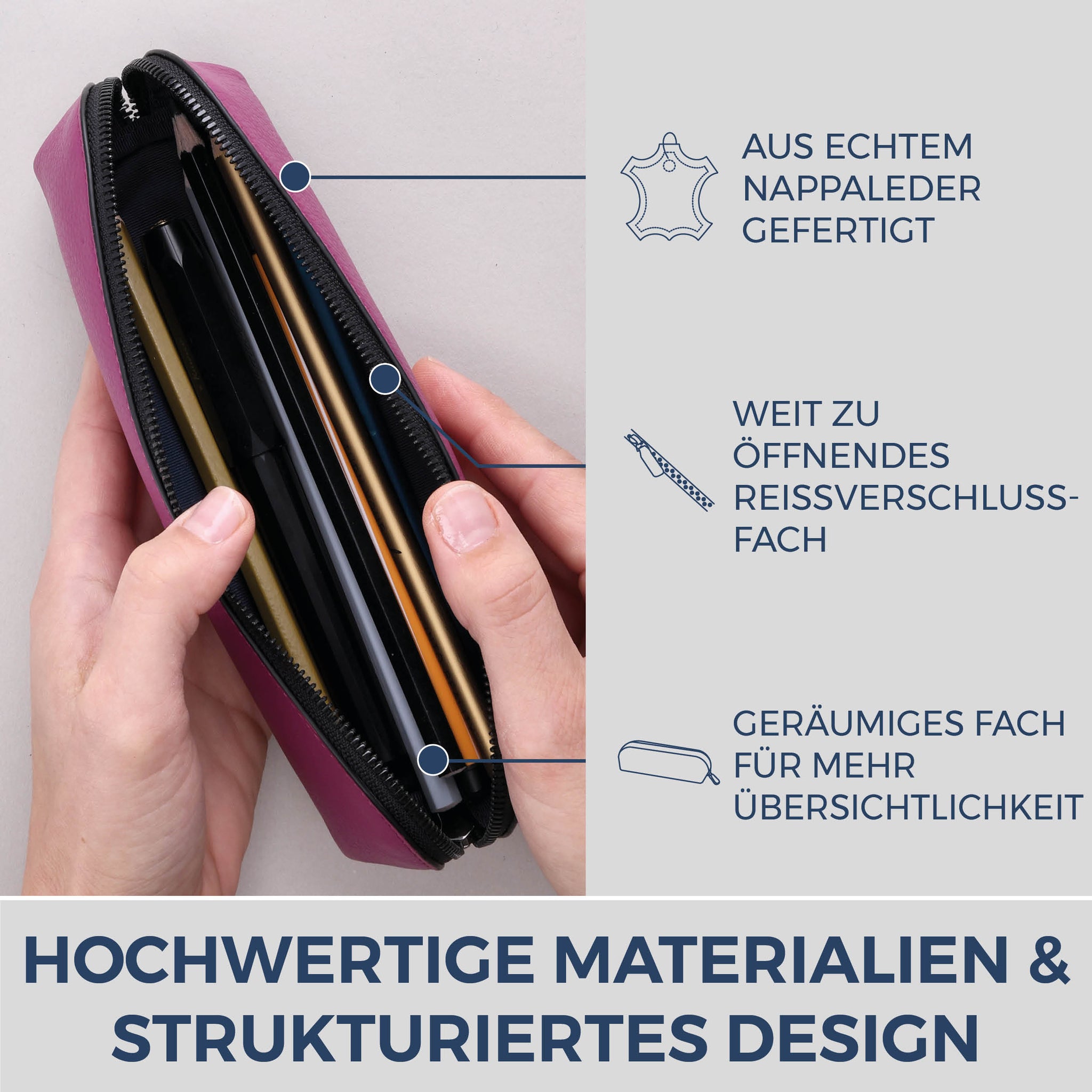 Federmäppchen Stifteetui (Genarbt)