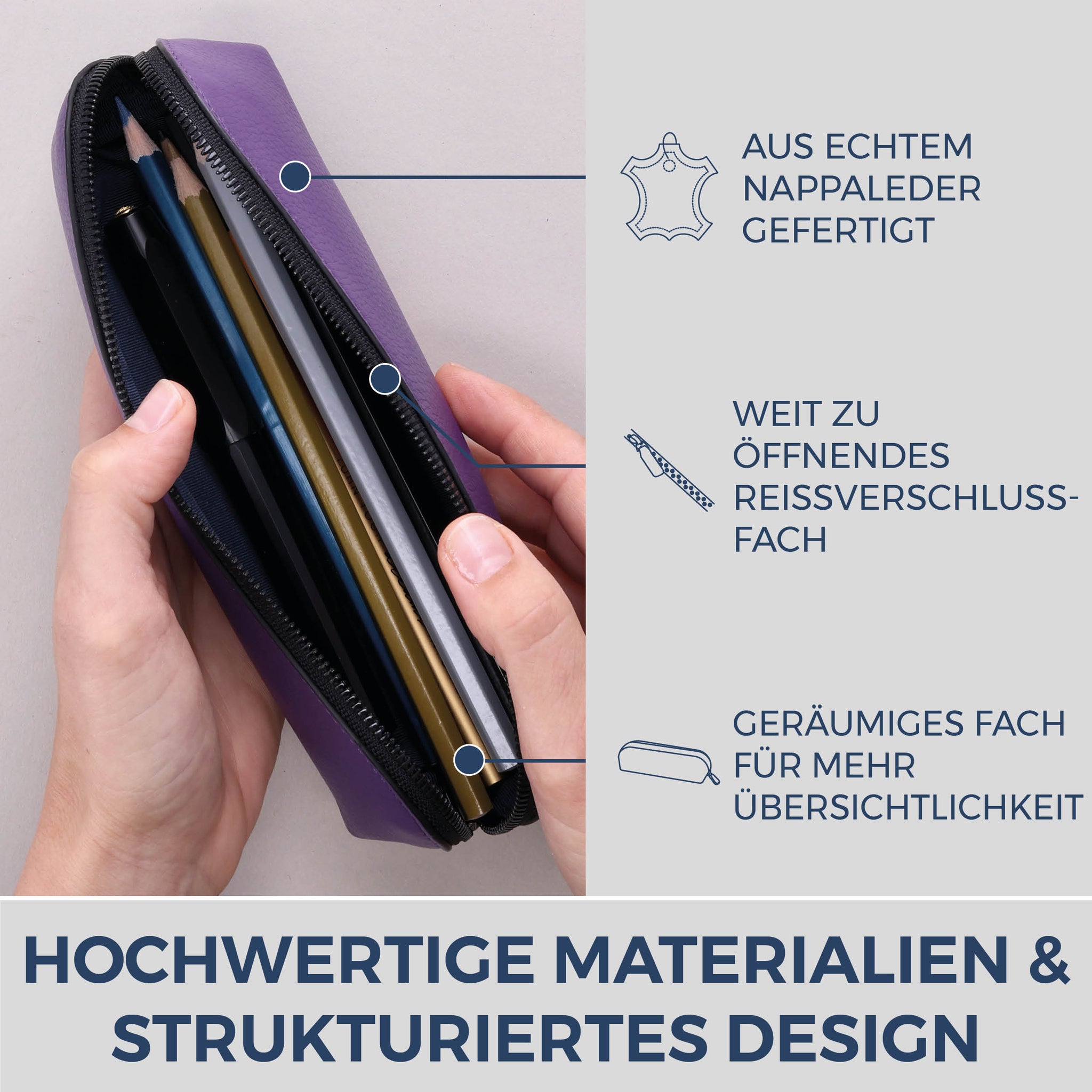 Federmäppchen Stifteetui (Genarbt)