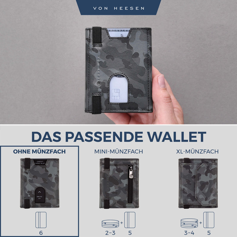 Slim Wallet mit RFID-Schutz und 6 Kartenfächer