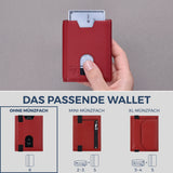 Slim Wallet mit RFID-Schutz & 6 Kartenfächer (Genarbt)