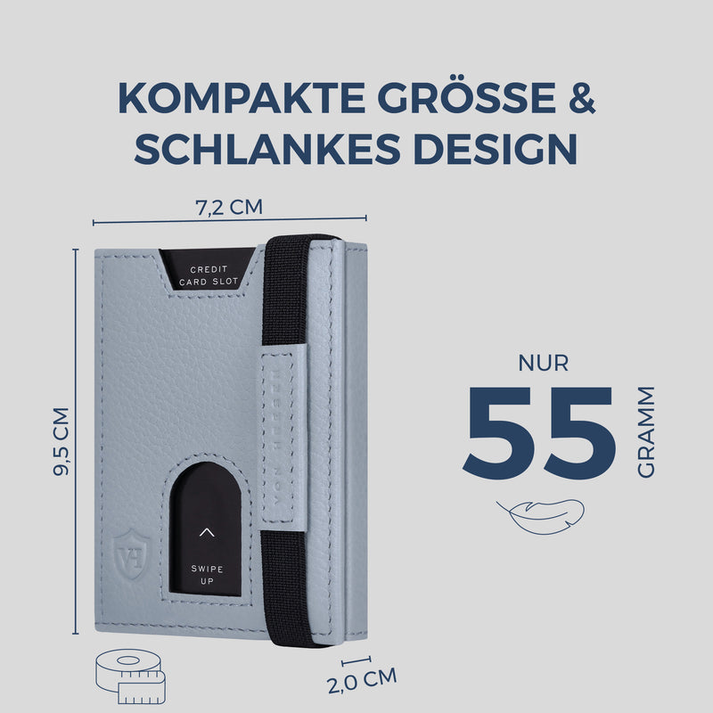Slim Wallet mit RFID-Schutz & 6 Kartenfächer (Genarbt)
