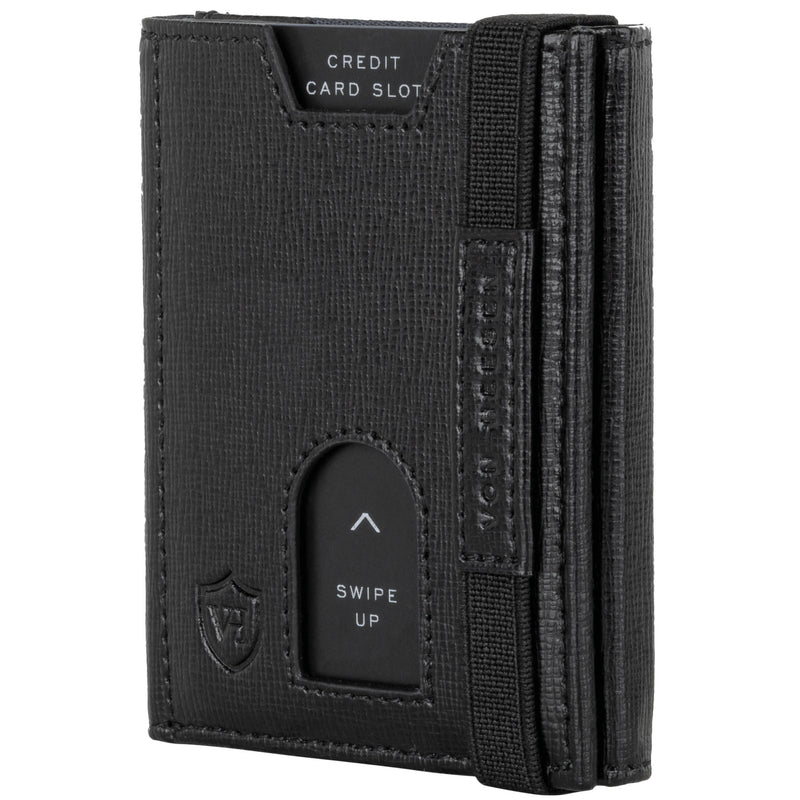 Slim Wallet mit RFID-Schutz, 5 Kartenfächer und Mini-Münzfach