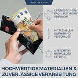 Slim Wallet mit RFID-Schutz, 5 Kartenfächer und Mini-Münzfach