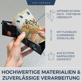 Slim Wallet mit RFID-Schutz, 5 Kartenfächer und Mini-Münzfach