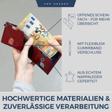 Slim Wallet mit RFID-Schutz, 5 Kartenfächer und Mini-Münzfach