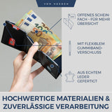 Slim Wallet mit RFID-Schutz, 5 Kartenfächer und Mini-Münzfach