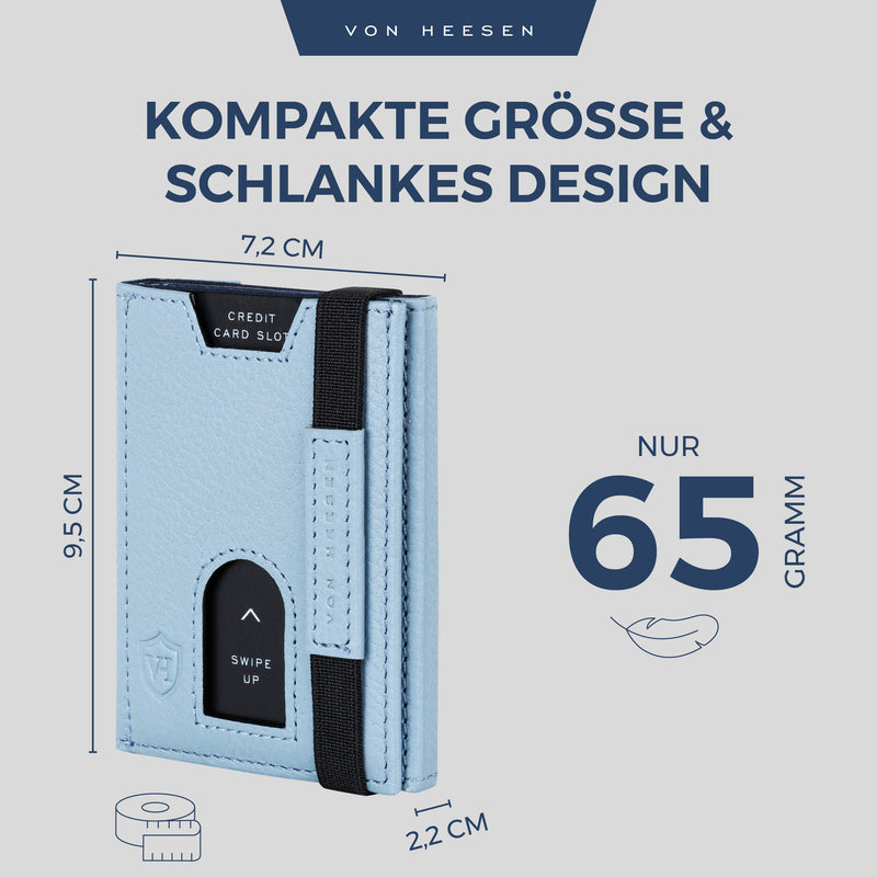 Slim Wallet mit RFID-Schutz, 5 Kartenfächer und Mini-Münzfach
