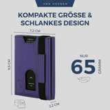 Slim Wallet mit RFID-Schutz, 5 Kartenfächer und Mini-Münzfach