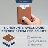 Slim Wallet mit RFID-Schutz, 5 Kartenfächer und Mini-Münzfach
