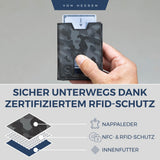 Slim Wallet mit RFID-Schutz, 5 Kartenfächer und Mini-Münzfach