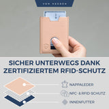 Slim Wallet mit RFID-Schutz, 5 Kartenfächer und Mini-Münzfach