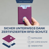 Slim Wallet mit RFID-Schutz, 5 Kartenfächer und Mini-Münzfach
