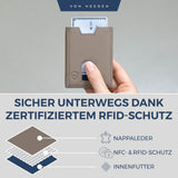 Slim Wallet mit RFID-Schutz, 5 Kartenfächer und Mini-Münzfach