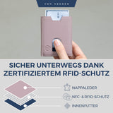 Slim Wallet mit RFID-Schutz, 5 Kartenfächer und Mini-Münzfach