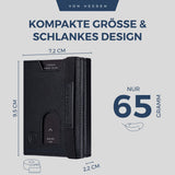 Slim Wallet mit RFID-Schutz, 5 Kartenfächer und Mini-Münzfach