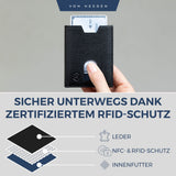 Slim Wallet mit RFID-Schutz, 5 Kartenfächer und Mini-Münzfach