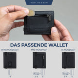 Slim Wallet mit RFID-Schutz, 5 Kartenfächer und Mini-Münzfach