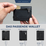 Slim Wallet mit RFID-Schutz, 5 Kartenfächer und Mini-Münzfach