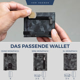 Slim Wallet mit RFID-Schutz, 5 Kartenfächer und Mini-Münzfach