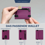 Slim Wallet mit RFID-Schutz, 5 Kartenfächer und Mini-Münzfach