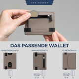 Slim Wallet mit RFID-Schutz, 5 Kartenfächer und Mini-Münzfach