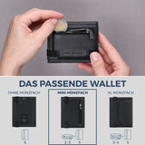 Slim Wallet mit RFID-Schutz, 5 Kartenfächer & Mini-Münzfach (Genarbt)