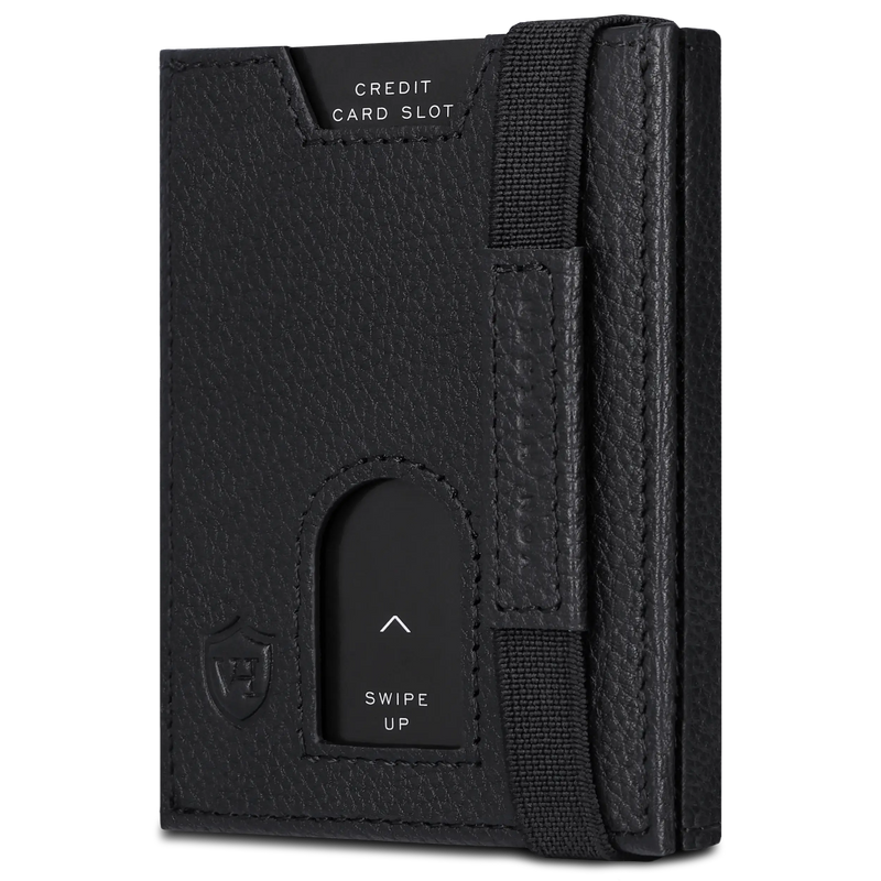 Slim Wallet mit RFID-Schutz, 5 Kartenfächer & Mini-Münzfach (Genarbt)