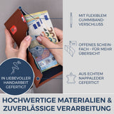 Slim Wallet mit RFID-Schutz, 5 Kartenfächer & Mini-Münzfach (Genarbt)
