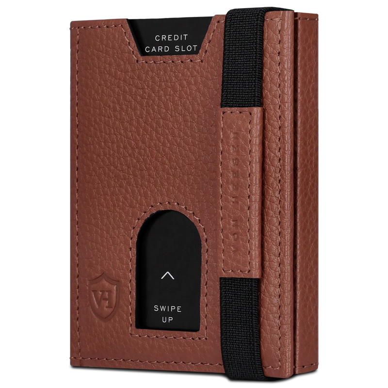 Slim Wallet mit RFID-Schutz, 5 Kartenfächer & Mini-Münzfach (Genarbt)