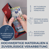 Slim Wallet mit RFID-Schutz, 5 Kartenfächer & Mini-Münzfach (Genarbt)