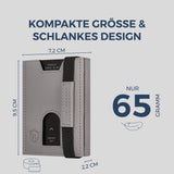 Slim Wallet mit RFID-Schutz, 5 Kartenfächer & Mini-Münzfach (Genarbt)