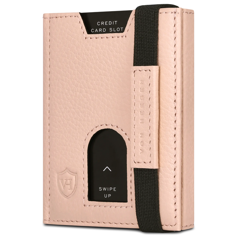 Slim Wallet mit RFID-Schutz, 5 Kartenfächer & Mini-Münzfach (Genarbt)