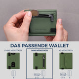 Slim Wallet mit RFID-Schutz, 5 Kartenfächer & Mini-Münzfach (Genarbt)