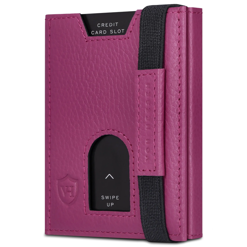 Slim Wallet mit RFID-Schutz, 5 Kartenfächer & Mini-Münzfach (Genarbt)