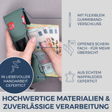 Slim Wallet mit RFID-Schutz, 5 Kartenfächer & Mini-Münzfach (Genarbt)