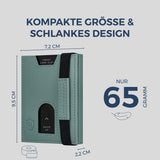 Slim Wallet mit RFID-Schutz, 5 Kartenfächer & Mini-Münzfach (Genarbt)