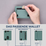 Slim Wallet mit RFID-Schutz, 5 Kartenfächer & Mini-Münzfach (Genarbt)