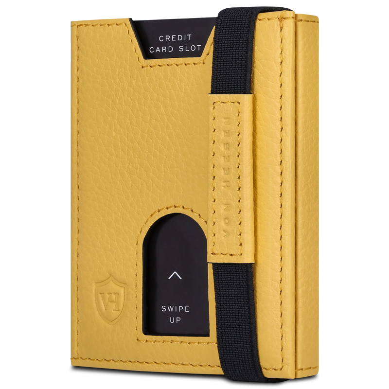 Slim Wallet mit RFID-Schutz, 5 Kartenfächer & Mini-Münzfach (Genarbt)