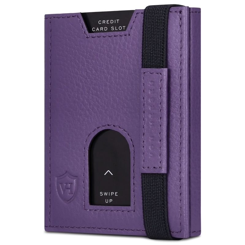 Slim Wallet mit RFID-Schutz, 5 Kartenfächer & Mini-Münzfach (Genarbt)
