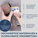 Slim Wallet mit RFID-Schutz, 5 Kartenfächer & Mini-Münzfach (Genarbt)