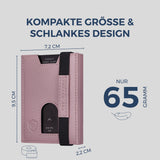Slim Wallet mit RFID-Schutz, 5 Kartenfächer & Mini-Münzfach (Genarbt)